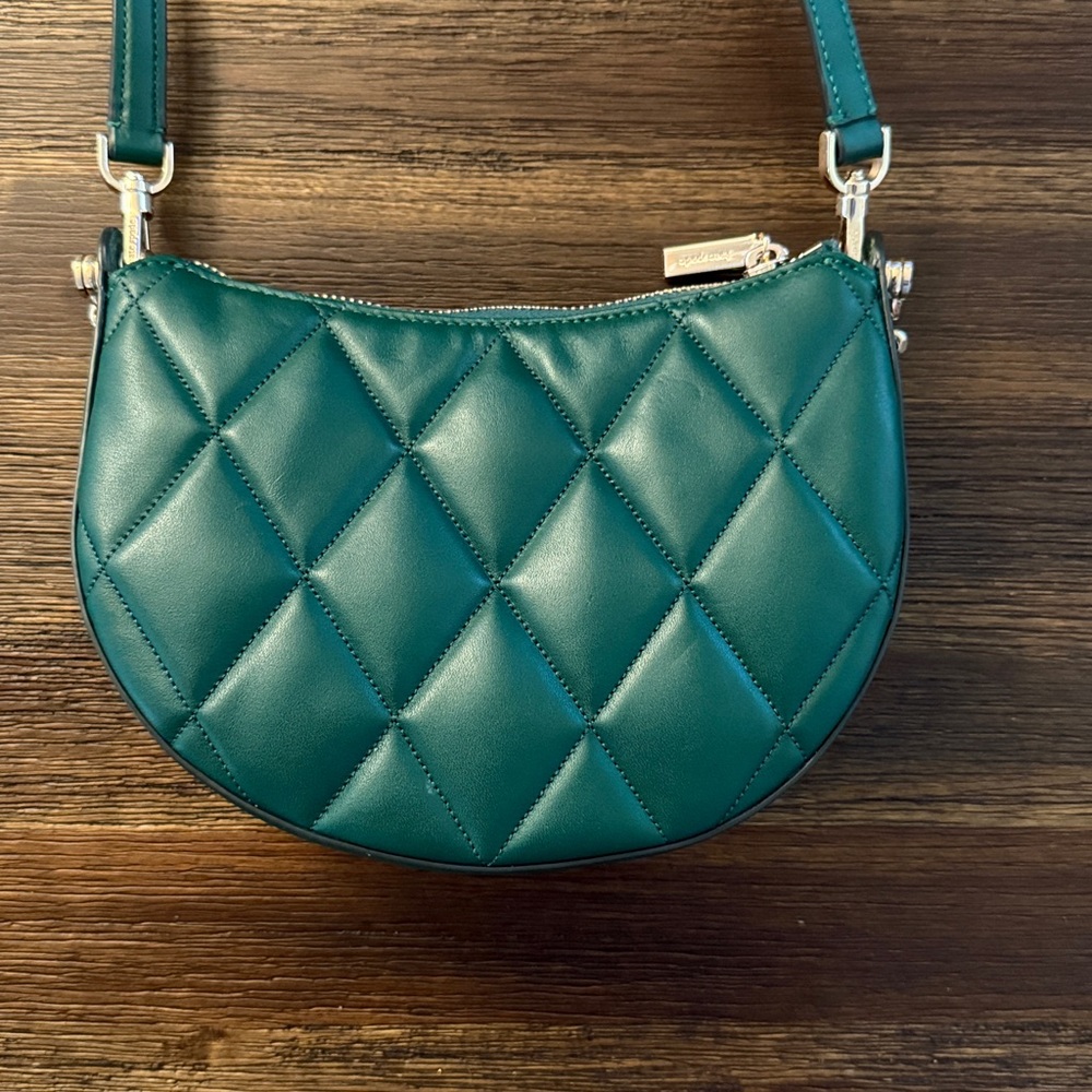 Kate Spade Carey Green Smooth Quilted Leather Zip Top Crossbody Bag NWOT - Picture 9 of 13